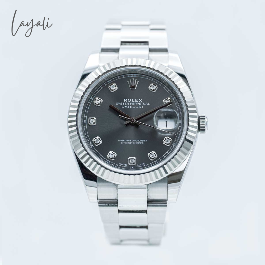 Rolex Datejust 41 – White Gold with Rhodium Diamond Dial