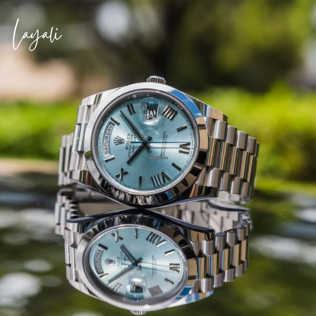 Rolex Day-Date 40 – Platinum Ice Blue