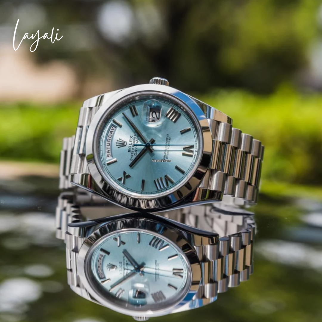 Rolex Day-Date 40 – Platinum Ice Blue