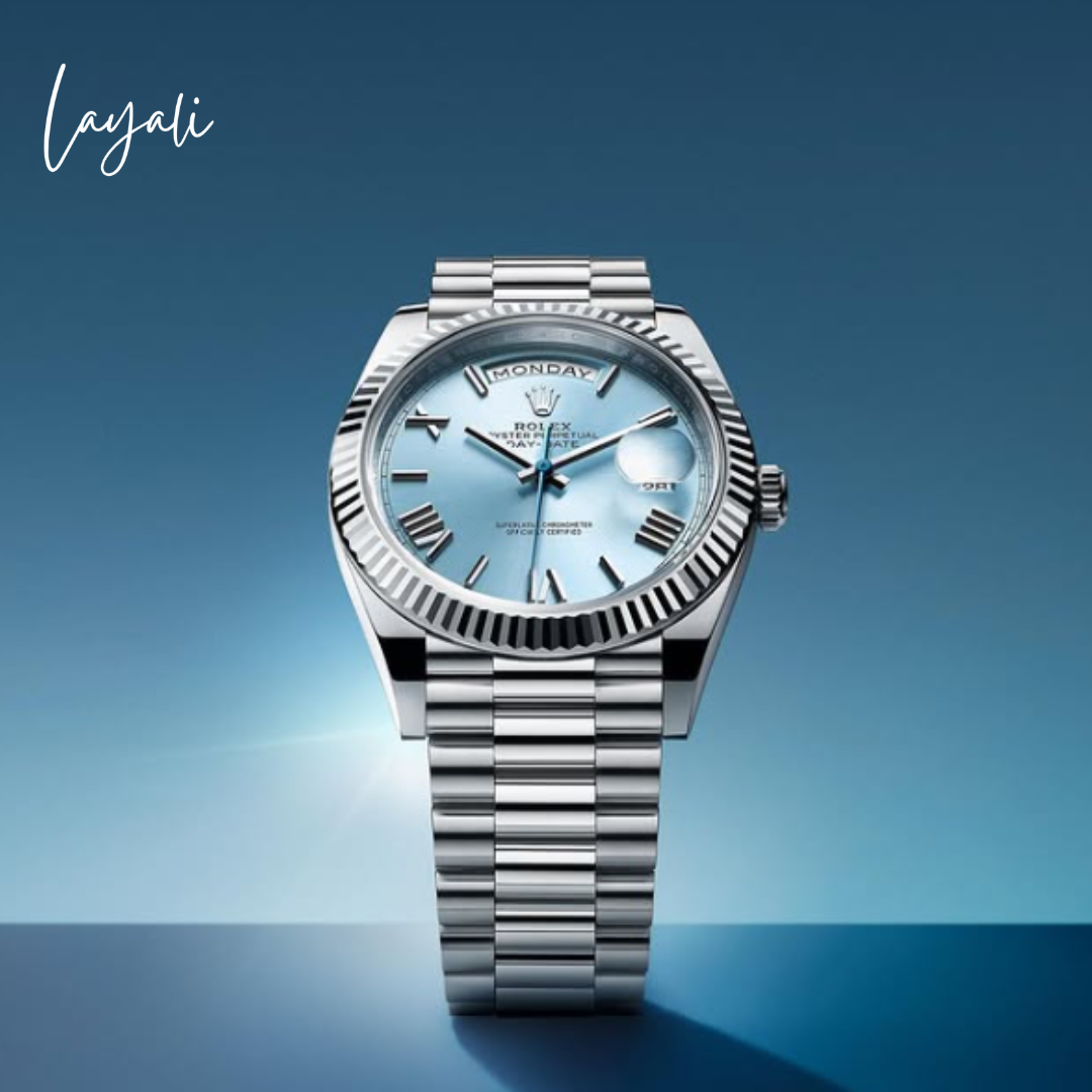 Rolex Day-Date 40 – Platinum Ice Blue